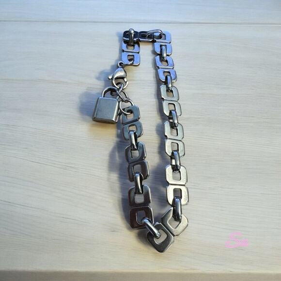 Stainless Steel Bracelet for Men Women 7-8” unique chain will not fade - Picture 4 of 5